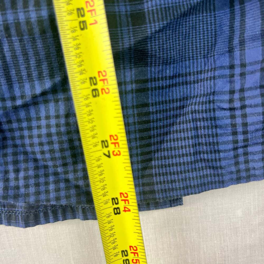 The North Face Men's Large Blue Plaid Long Sleeve Button Down Shirt Western - Picture 10 of 11